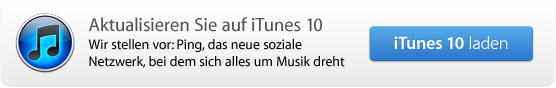 Aktualisieren Sie auf iTunes 10: Wir stellen vor: Ping, das neue soziale Netzwerk, bei dem sich alles um Musik dreht.