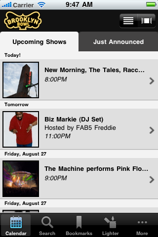 Image of Brooklyn Bowl App for iPhone