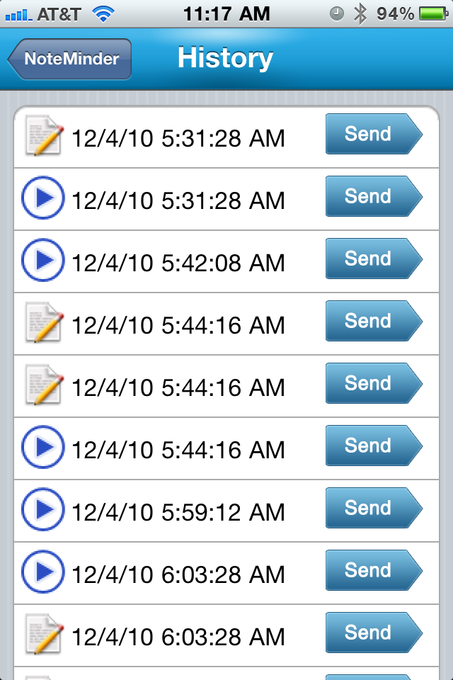 NoteMinder Screenshot