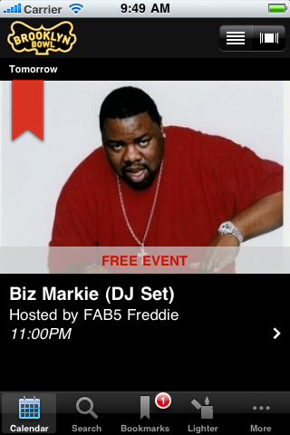 Image of Brooklyn Bowl App for iPhone
