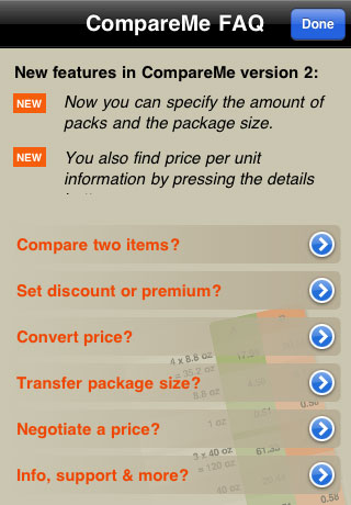 CompareMe Shopping Utility Screenshot