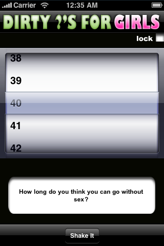 Dirty Questions for Girls Screenshot