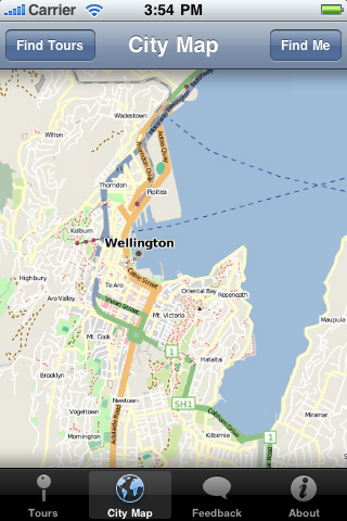 Image of Wellington Map and Walking Tours for iPhone