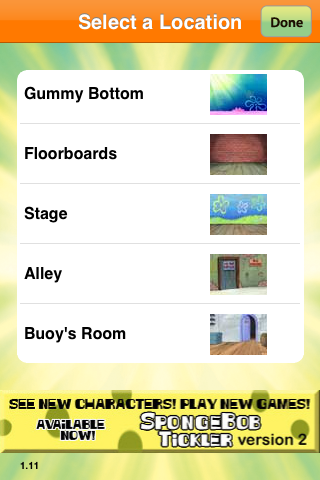 SpongeBob Tickler Lite free app screenshot 2