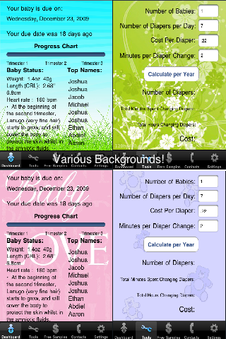 Pregnancy Countdown with Facebook Connect