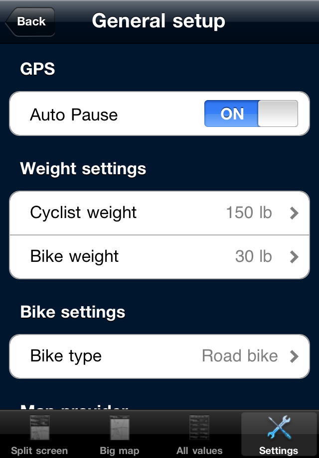 B.iCycle – GPS cycling computer for Road & Mountain Biking Screenshot