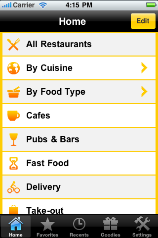 Where To Eat? Find restaurants using GPS.