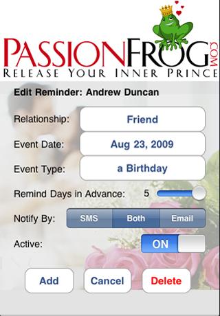 Image of Passion Frog - The Ultimate Reminder App for Guys