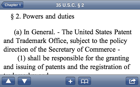 U.S. Code Screenshot