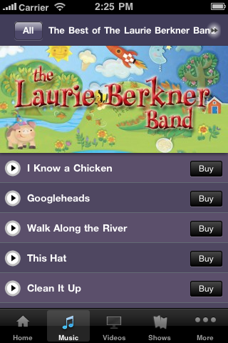 Laurie Berkner Band free app screenshot 2