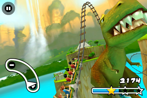 Jurassic 3D Rollercoaster Rush FREE Screenshot