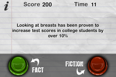 Boob Fact or Fiction Lite Screenshot
