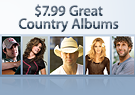 $7.99 Country Albums