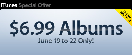 iTunes Special Offer: $6.99 Albums